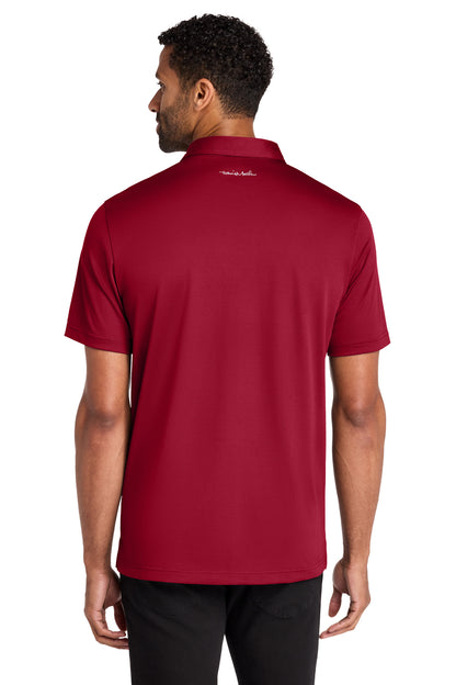 TravisMathew Cabana Solid Polo in Crimson, back on model