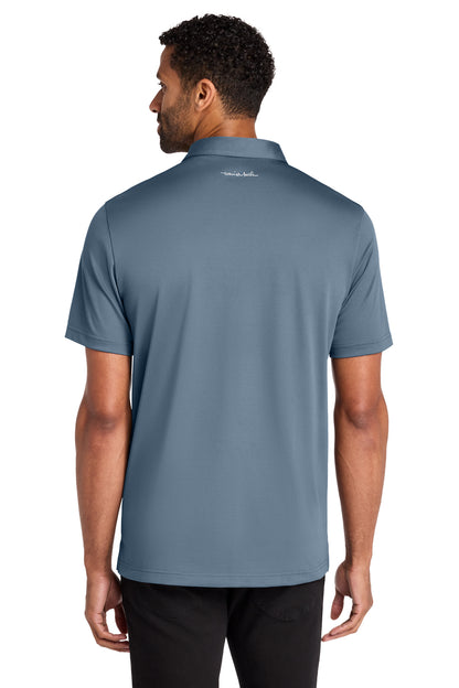 TravisMathew Cabana Solid Polo in Light Denim Blue, back on model