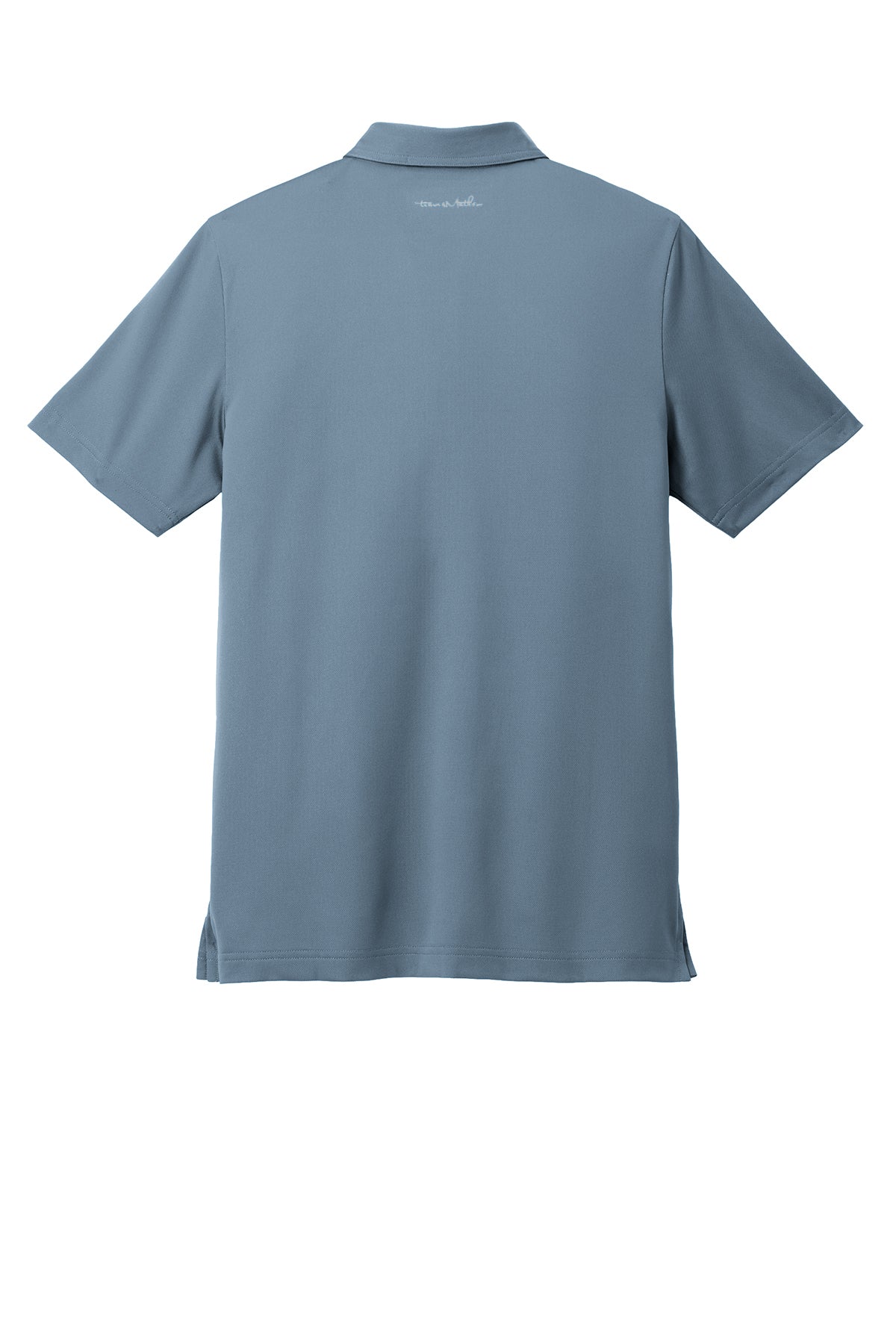 TravisMathew Cabana Solid Polo in Light Denim Blue, back flat