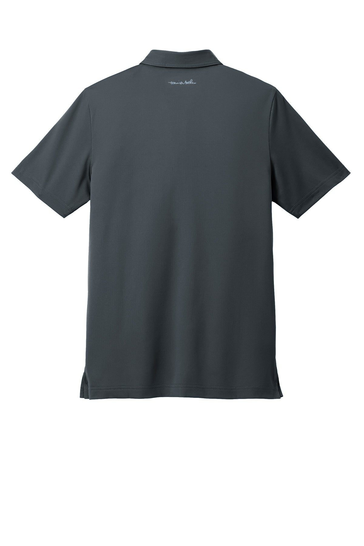 TravisMathew Cabana Solid Polo in Stormy Grey, back flat