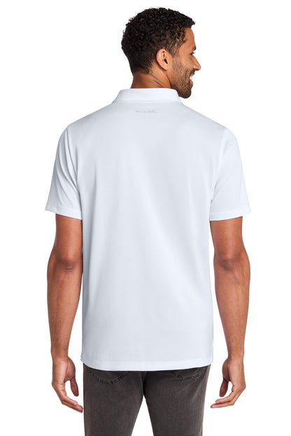 TravisMathew Cabana Solid Polo in White, back on model