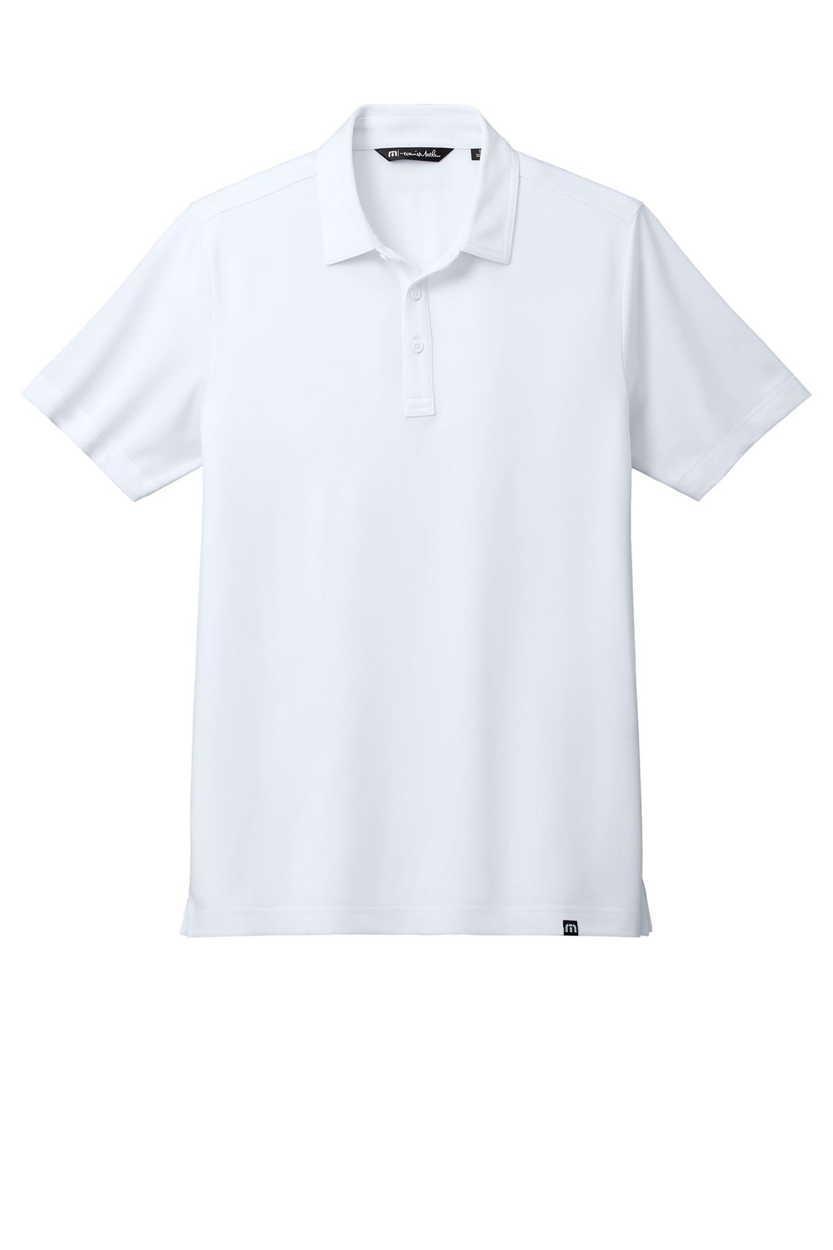 TravisMathew Cabana Solid Polo in White, front flat