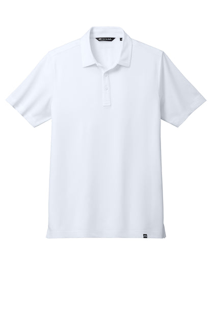 TravisMathew Cabana Solid Polo in White, front flat