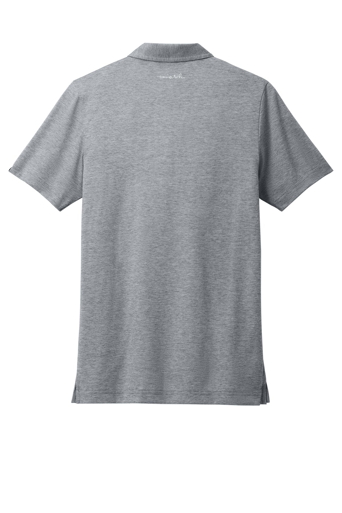 TravisMathew Sunnyvale Polo in Light Grey Heather, back flat