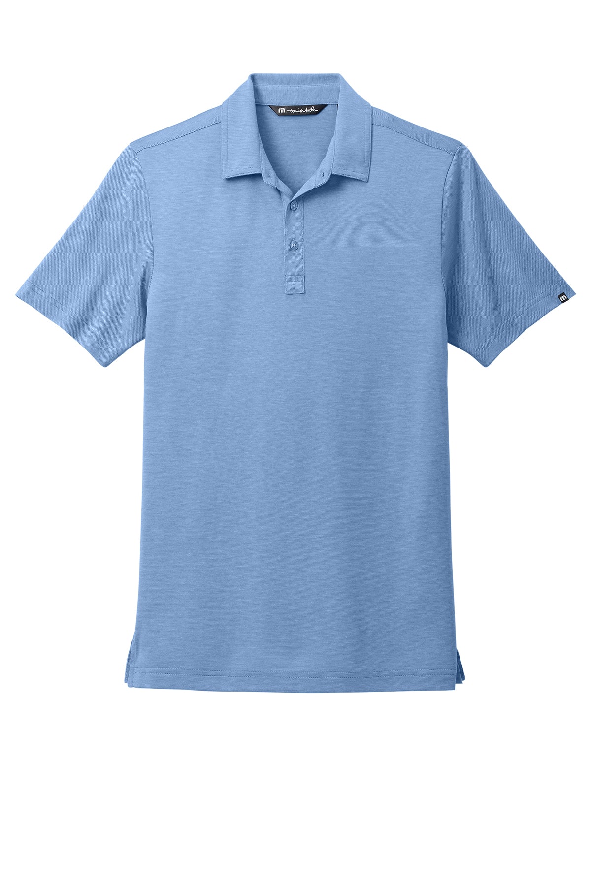 TravisMathew Sunnyvale Polo in Strong Blue Heather, front flat