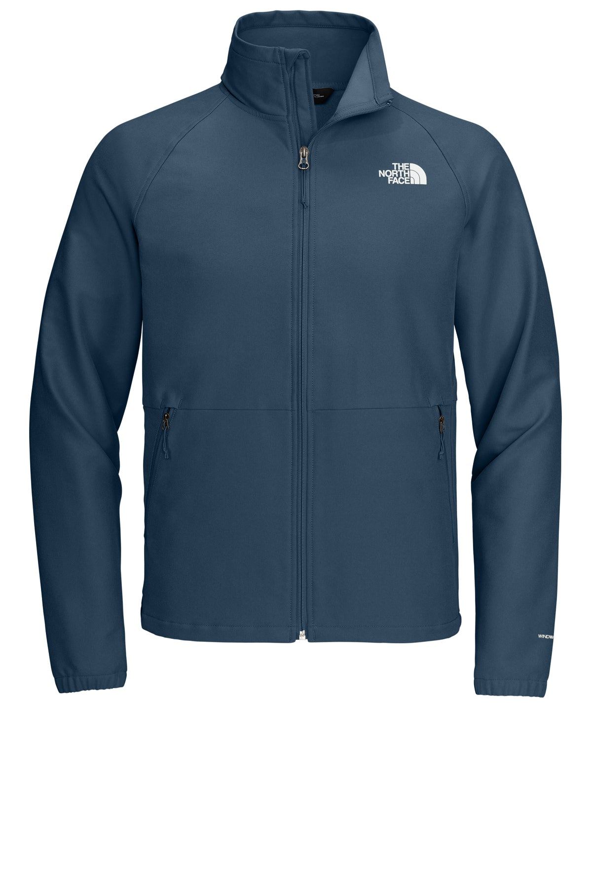 The North Face Barr Lake Soft Shell Jacket in Shady Blue Dark Heather, front flat