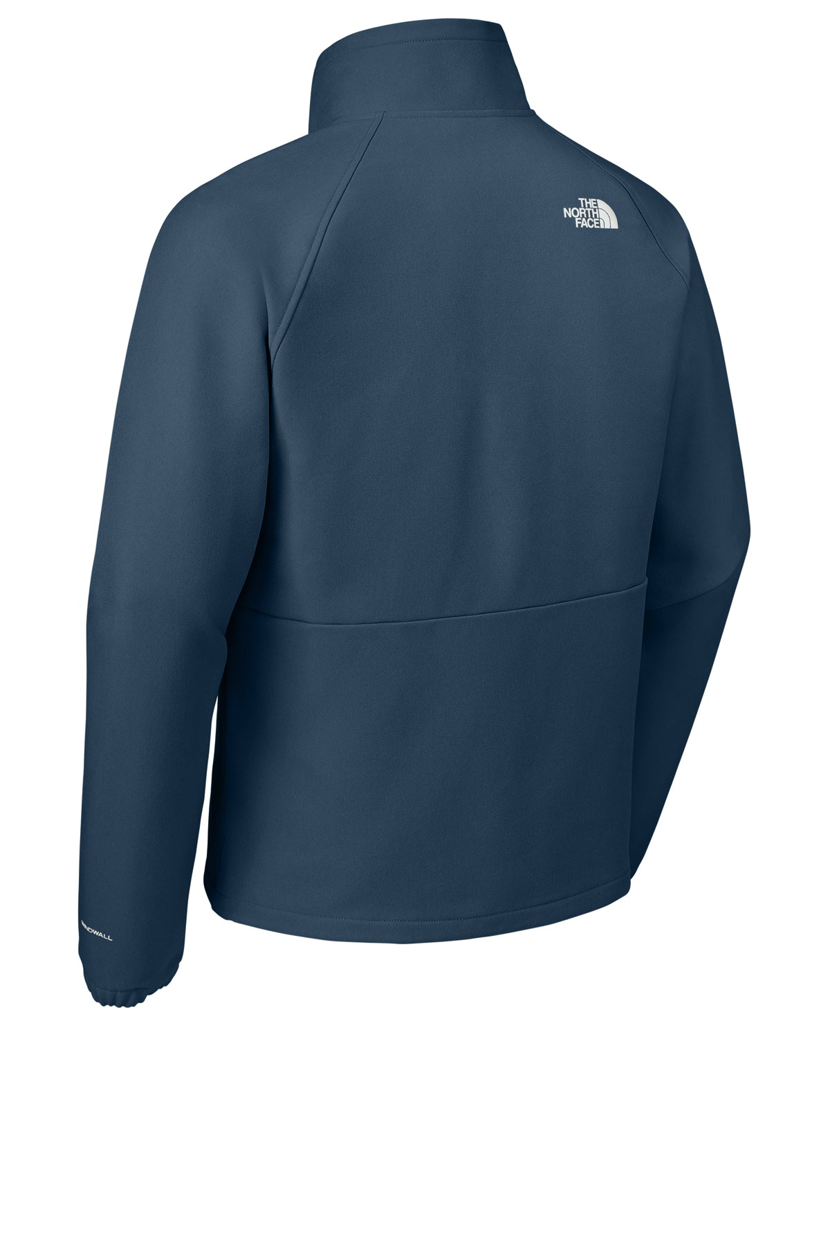 The North Face Barr Lake Soft Shell Jacket in Shady Blue Dark Heather, back flat