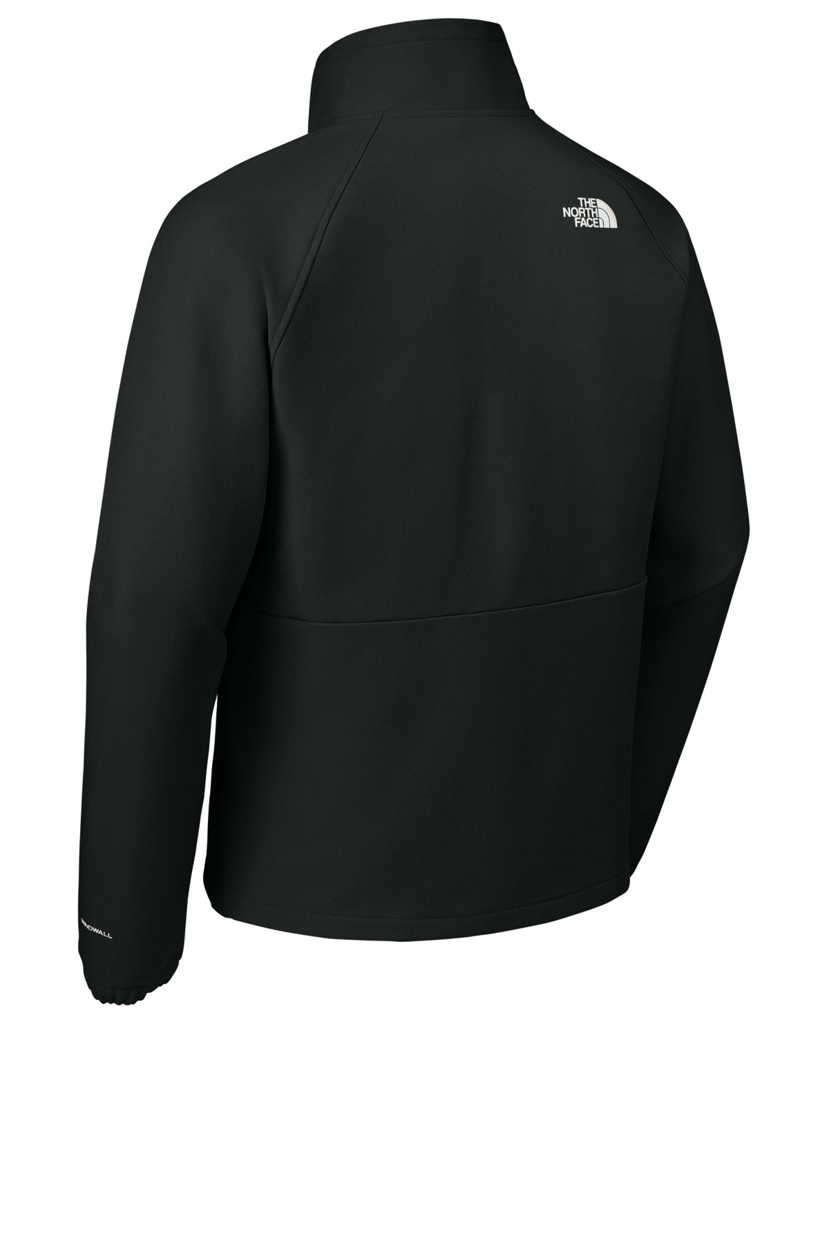 The North Face Barr Lake Soft Shell Jacket in TNF Black Heather, back flat