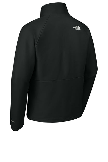 The North Face Barr Lake Soft Shell Jacket in TNF Black Heather, back flat
