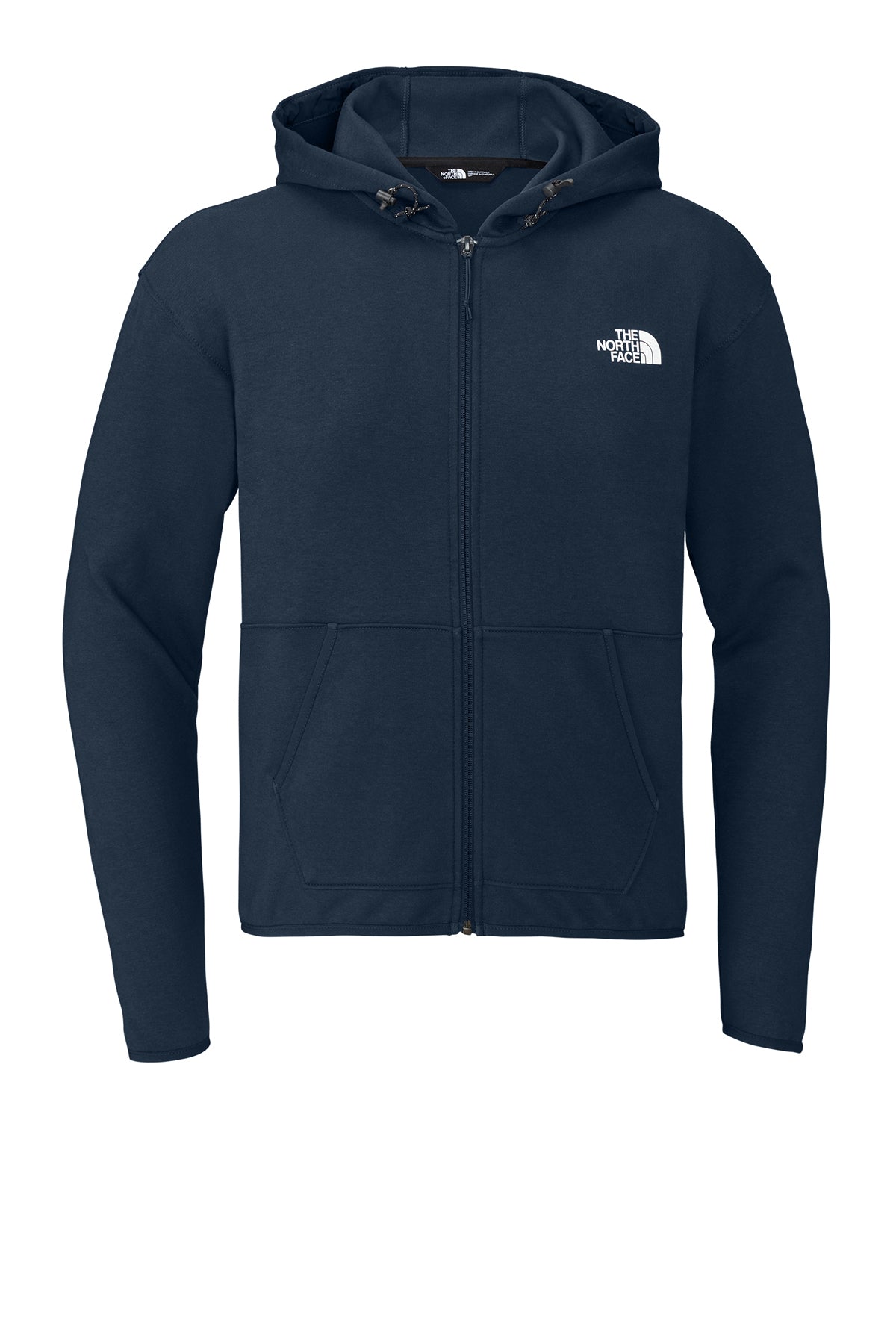 The North Face Double-Knit Full-Zip Hoodie in Summit Navy, front flat