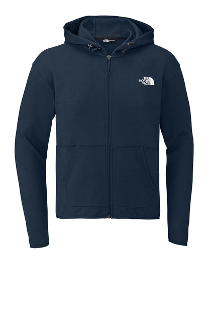 The North Face Double-Knit Full-Zip Hoodie in Summit Navy, front flat