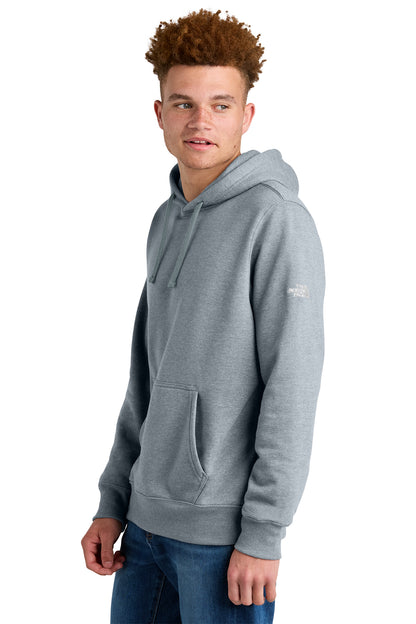 The North Face Sleeve Logo Pullover Hoodie in TNF Light Grey Heather, side on model