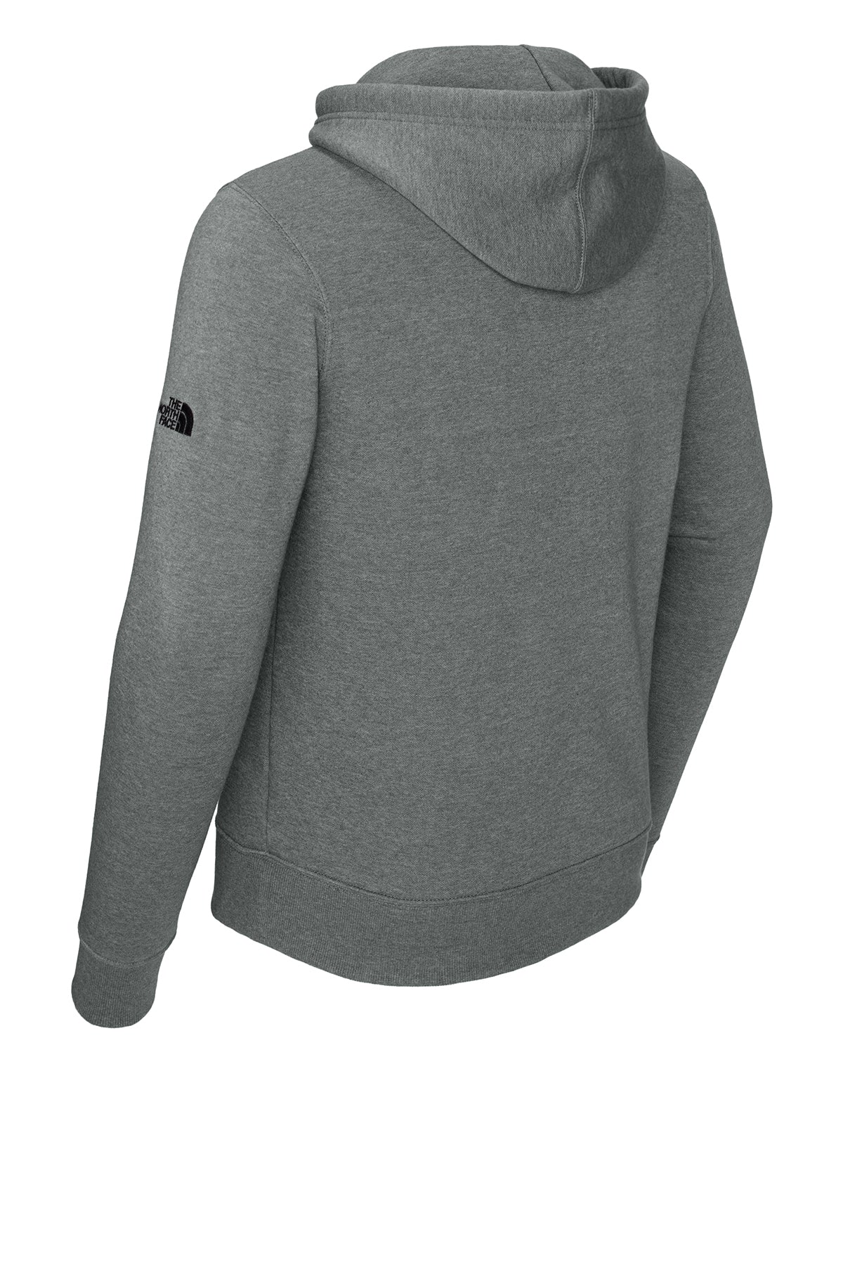 The North Face Sleeve Logo Pullover Hoodie in TNF Medium Grey Heather, back flat
