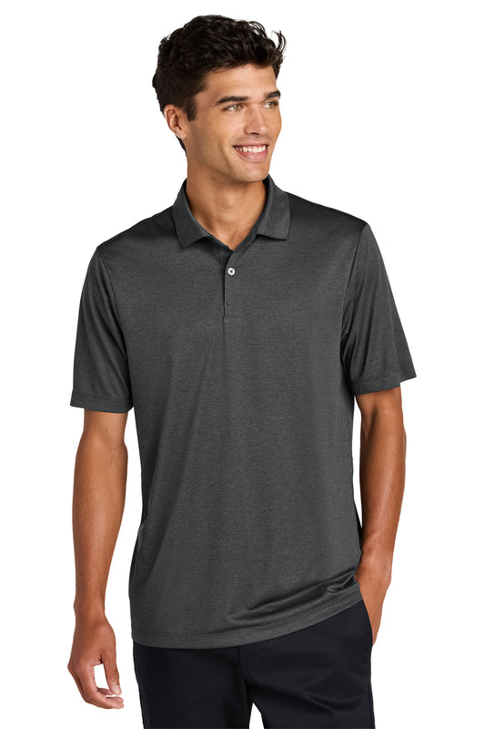 Mercer+Mettle Recharge Jersey Polo in Anchor Grey Heather, front on model