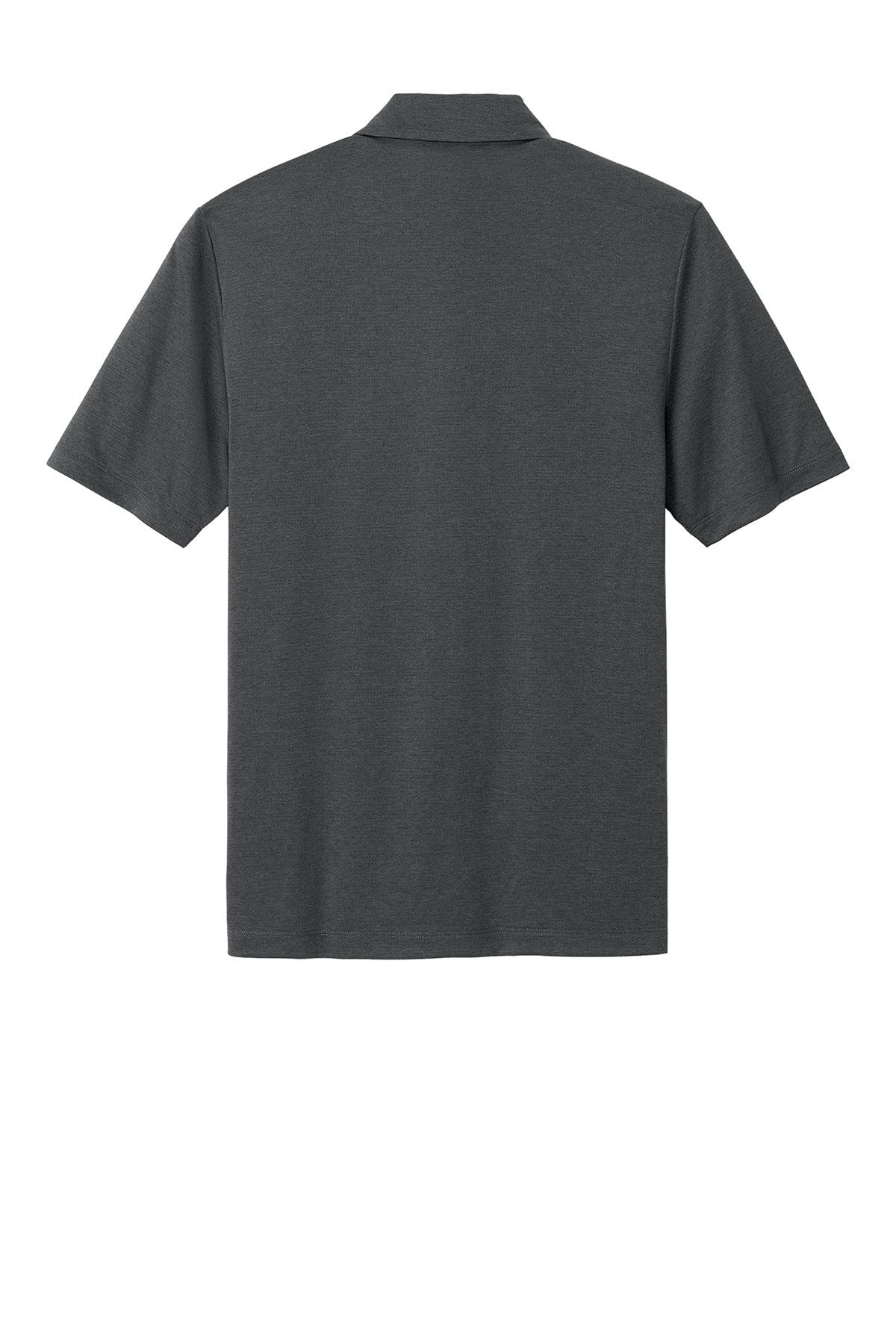 Mercer+Mettle Recharge Jersey Polo in Anchor Grey Heather, back flat
