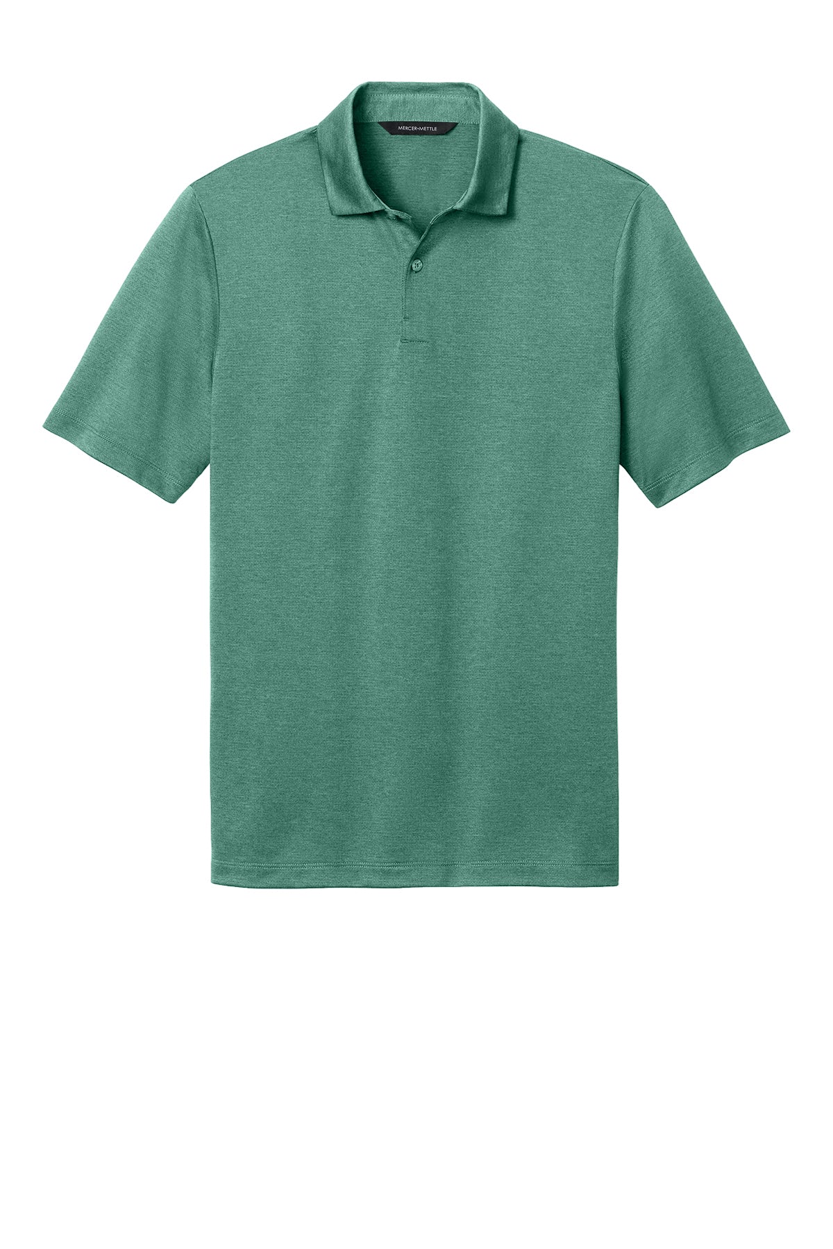 Mercer+Mettle Recharge Jersey Polo in Sage Heather, front flat