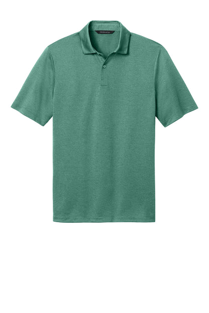 Mercer+Mettle Recharge Jersey Polo in Sage Heather, front flat