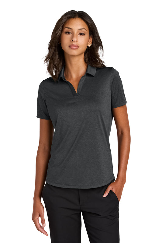 Mercer+Mettle Women’s Recharge Jersey Polo in Anchor Grey Heather, front on model