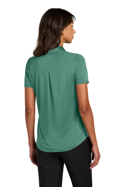 Mercer+Mettle Women’s Recharge Jersey Polo in Sage Heather, back on model