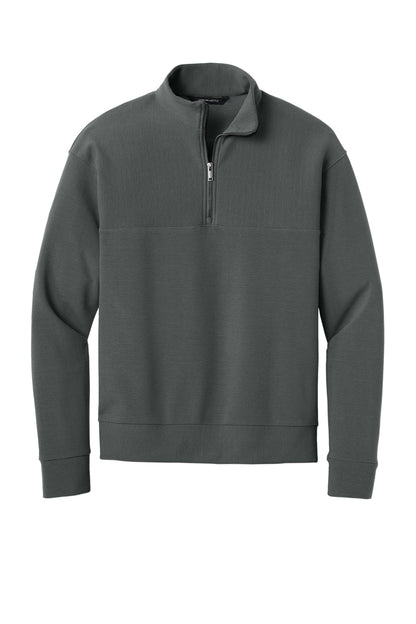 Mercer+Mettle Linear Texture 1/4-Zip in Storm Grey, front flat