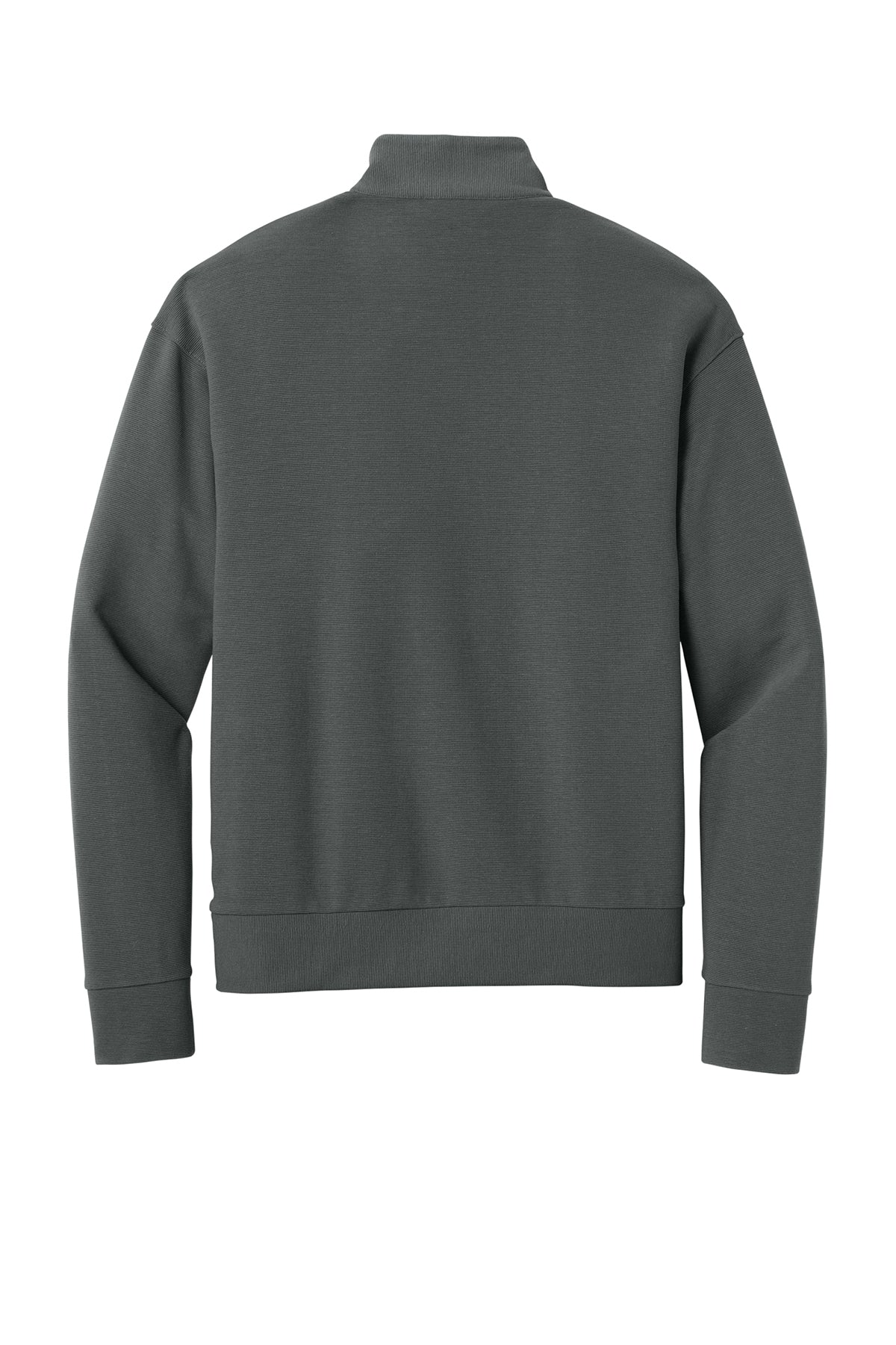 Mercer+Mettle Linear Texture 1/4-Zip in Storm Grey, back flat
