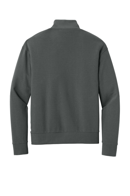 Mercer+Mettle Linear Texture 1/4-Zip in Storm Grey, back flat