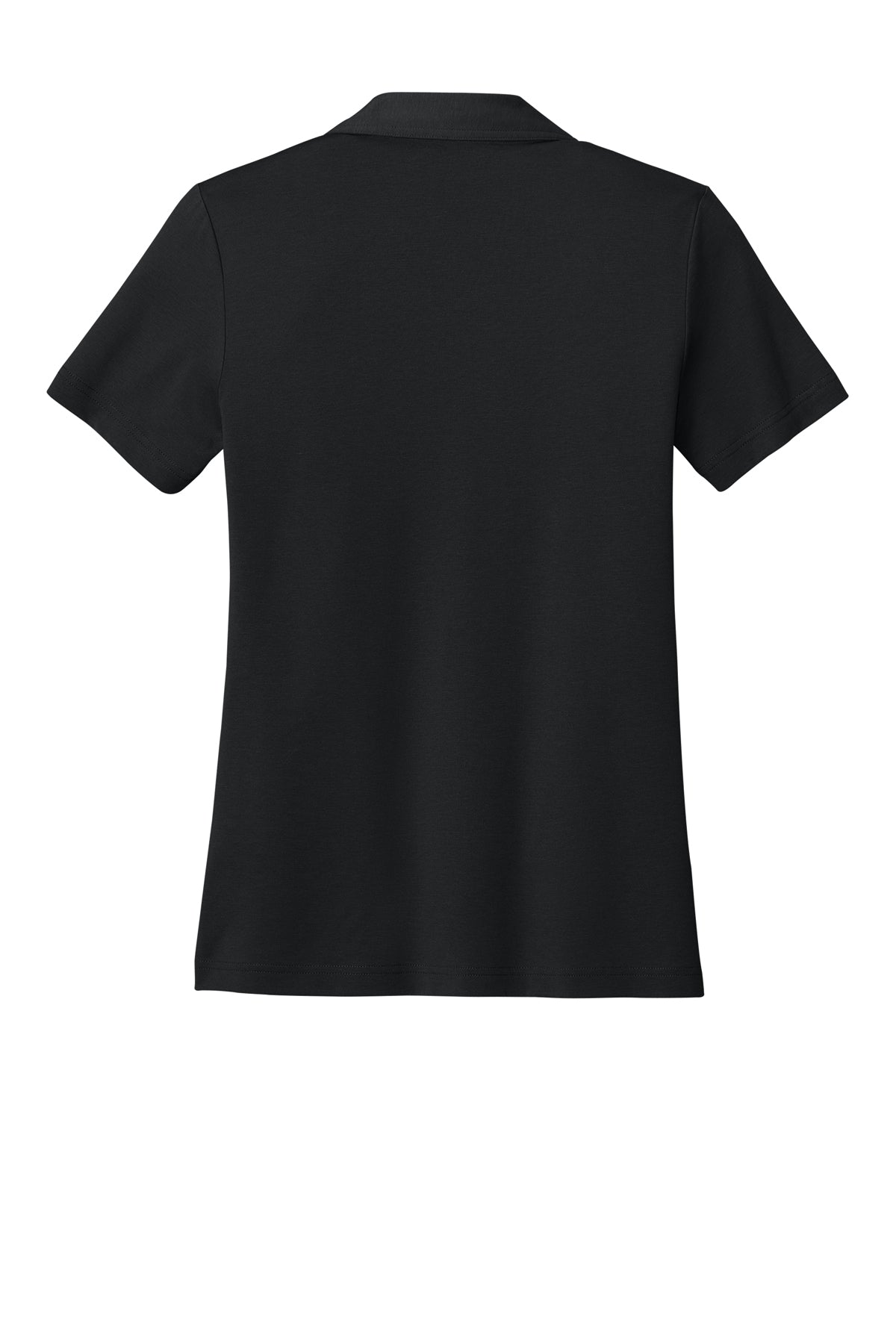 TravisMathew Women’s Glenview Solid Polo in Black, back flat