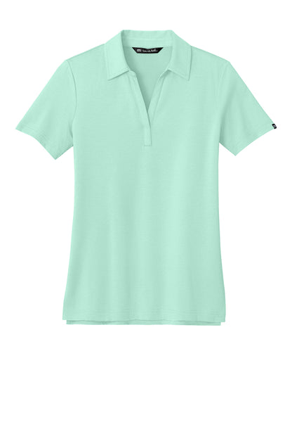 TravisMathew Women’s Glenview Solid Polo in Mint, front flat