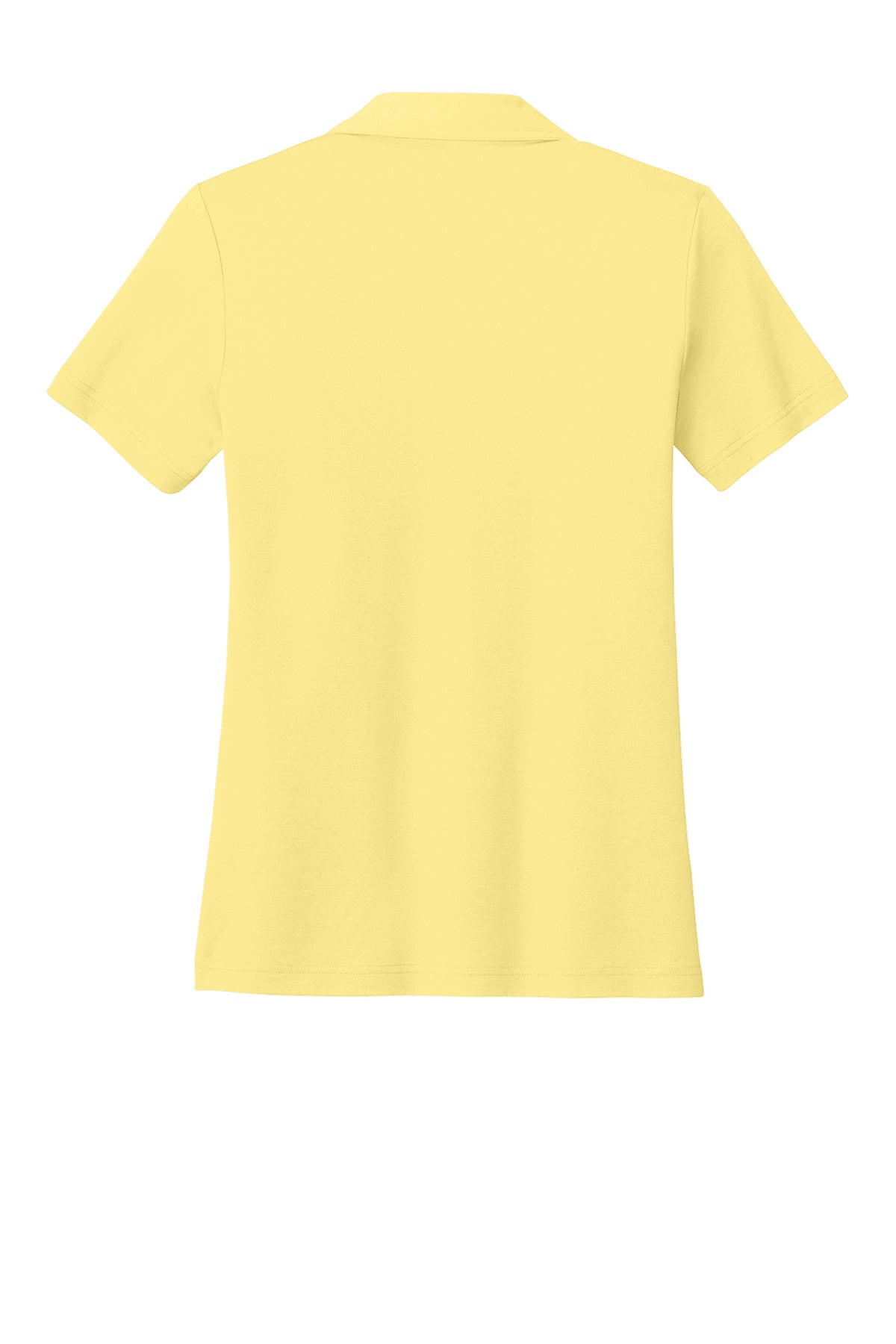 TravisMathew Women’s Glenview Solid Polo in Pale Yellow, back flat