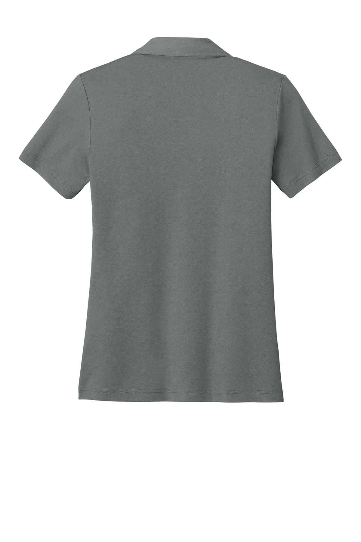 TravisMathew Women’s Glenview Solid Polo in Quiet Shade Grey, back flat