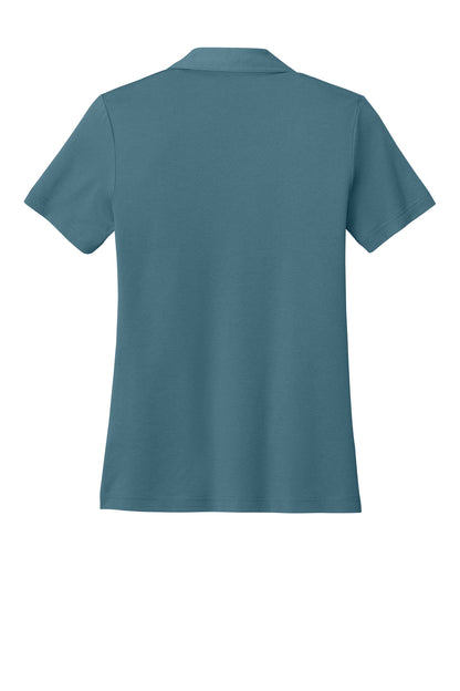 TravisMathew Women’s Glenview Solid Polo in Stellar Blue, back flat