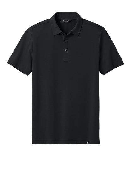 TravisMathew Glenview Solid Polo in Black, front flat
