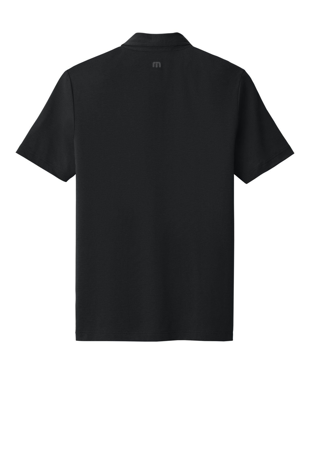 TravisMathew Glenview Solid Polo in Black, back flat