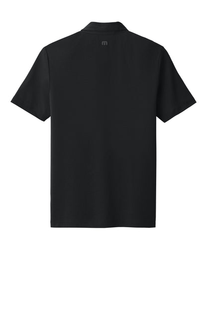 TravisMathew Glenview Solid Polo in Black, back flat