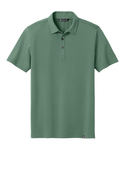 TravisMathew Glenview Solid Polo in Laurel Green, front flat