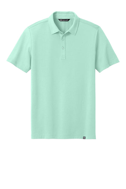 TravisMathew Glenview Solid Polo in Mint, front flat