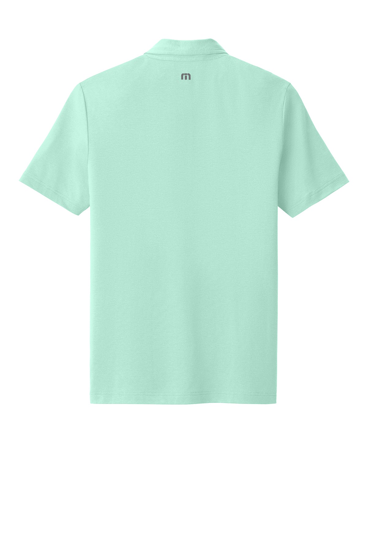 TravisMathew Glenview Solid Polo in Mint, back flat