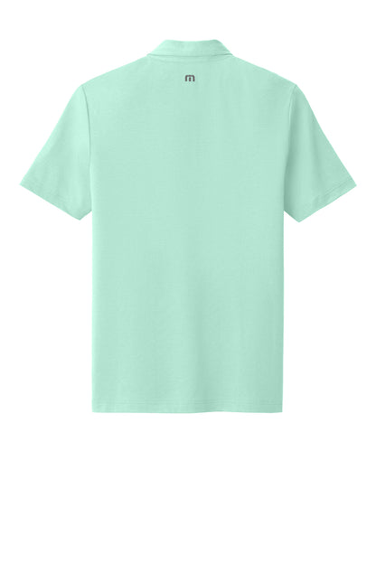 TravisMathew Glenview Solid Polo in Mint, back flat