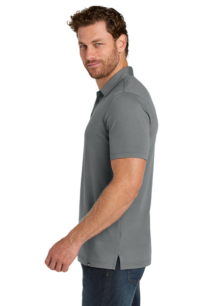 TravisMathew Glenview Solid Polo in Quiet Shade Grey, side on model