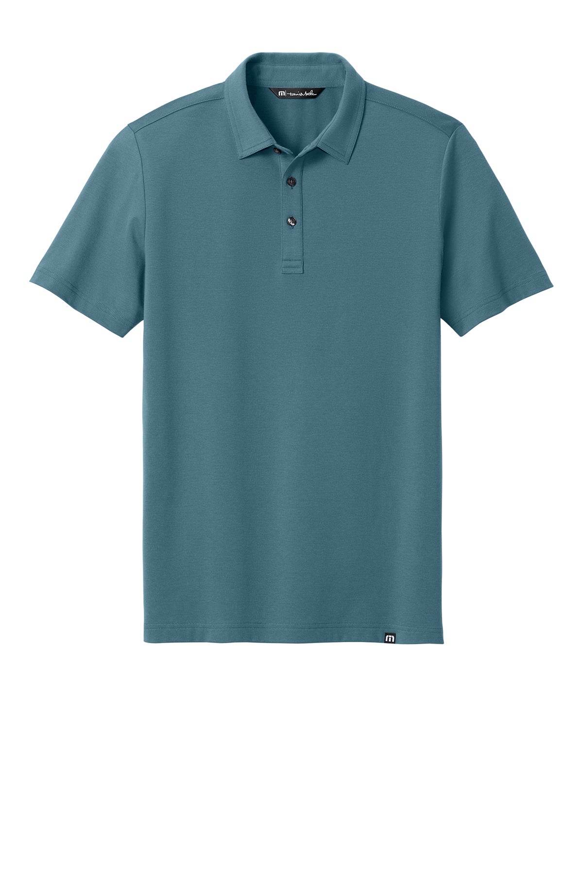 TravisMathew Glenview Solid Polo in Stellar Blue, front flat