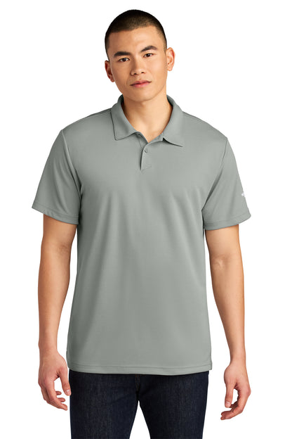 The North Face Ambition Polo in Meld Grey Heather, front on model