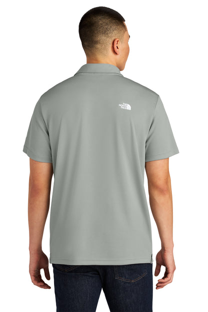 The North Face Ambition Polo in Meld Grey Heather, back on model
