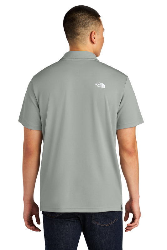 The North Face Ambition Polo in Meld Grey Heather, back on model