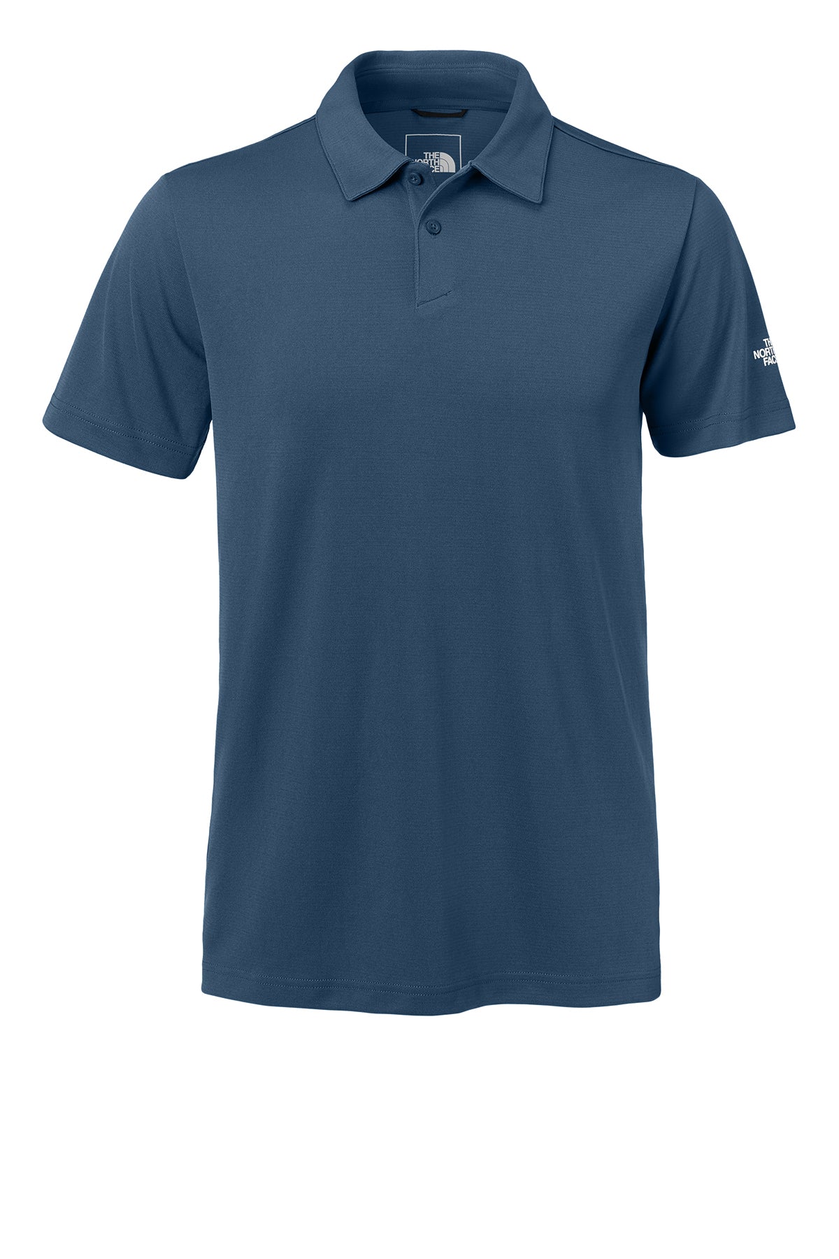The North Face Ambition Polo in Shady Blue, front flat
