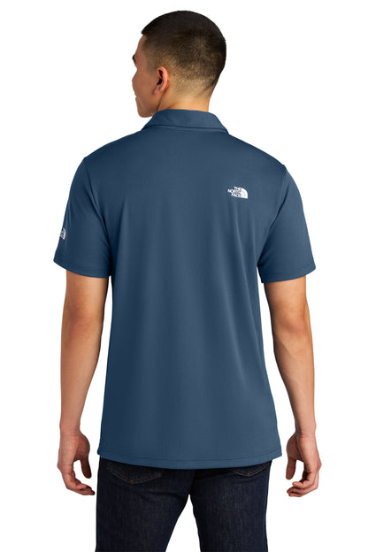 The North Face Ambition Polo in Shady Blue, back on model