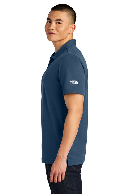 The North Face Ambition Polo in Shady Blue, side on model