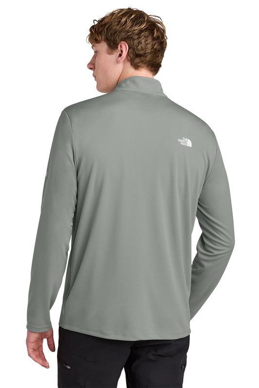 The North Face Ambition 1/4-Zip in Meld Grey Heather, back on model