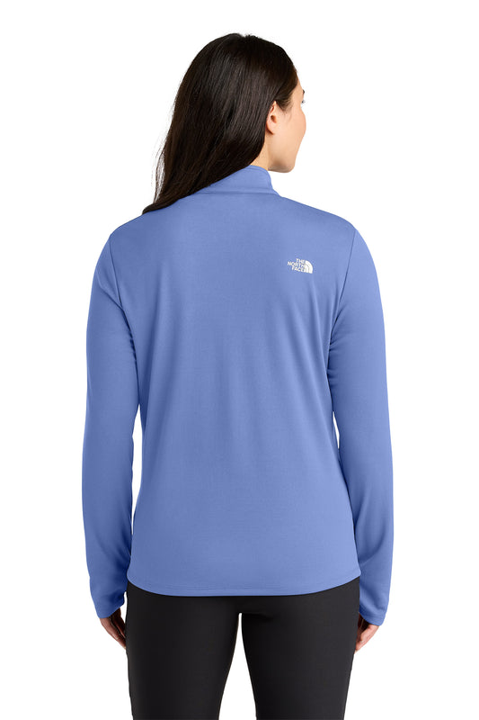 The North Face Women’s Ambition 1/4-Zip in Deep Periwinkle, back on model