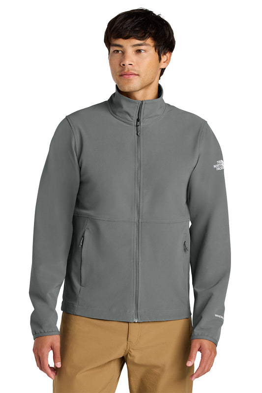 The North Face Edge Stretch Soft Shell Jacket in Smoked Pearl Grey, front on model