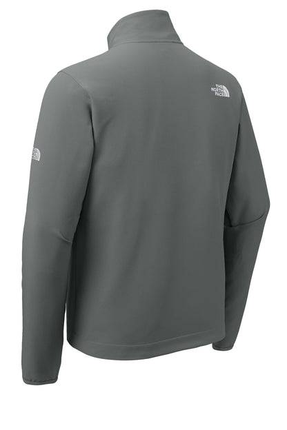 The North Face Edge Stretch Soft Shell Jacket in Smoked Pearl Grey, back flat